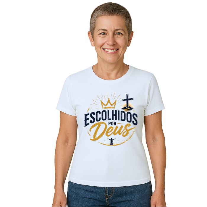 Camiseta Escolhidos Por Deus Estampa Personalizada