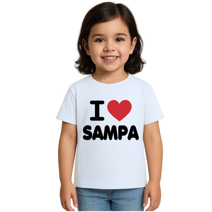 Camiseta Eu Amo Sampa I Love SP Estampa Personalizada