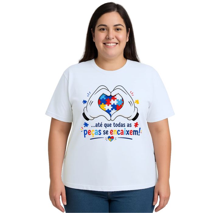 Camiseta Autismo Peças se Encaixem Autista Personalizada