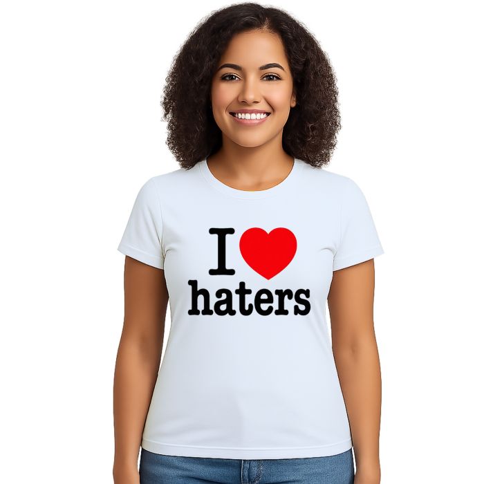 Camiseta I Love Haters Eu Amo Invejosos Personalizada