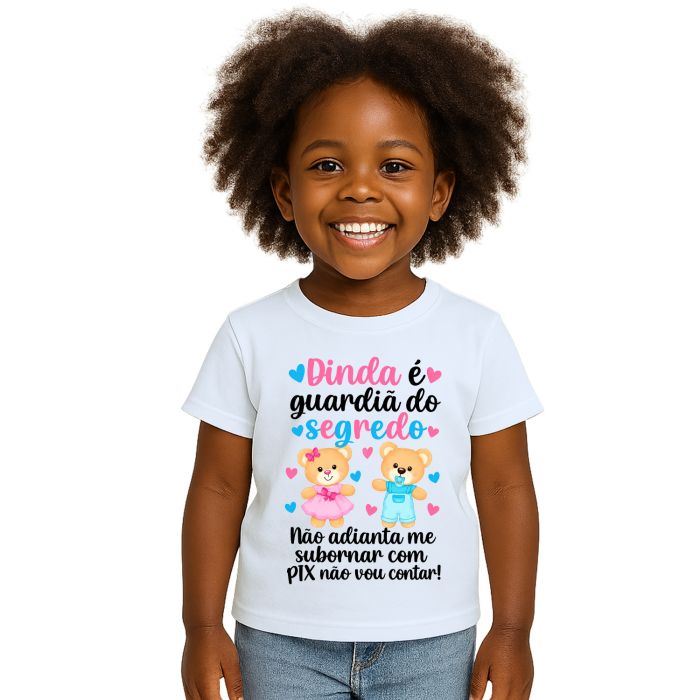 Camiseta Dinda Guardiã do Segredo Estampa Personalizada