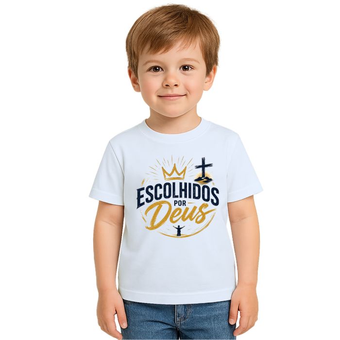 Camiseta Escolhidos Por Deus Estampa Personalizada