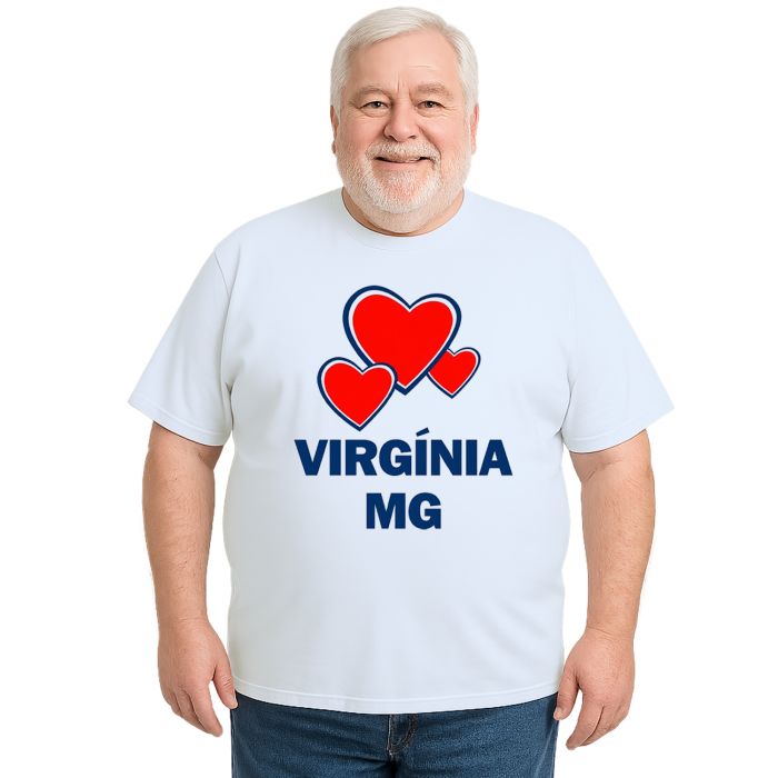 Camiseta Virgínia MG Corações Estampa Personalizada