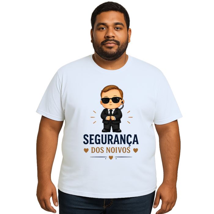Camiseta Segurança dos Noivos Estampa Personalizada