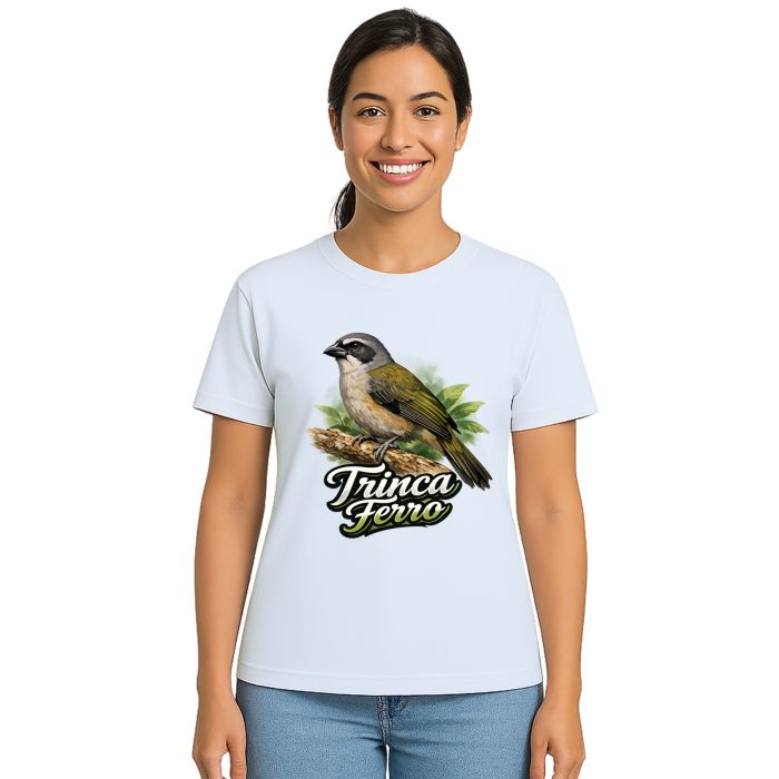 Camiseta Pássaro Trinca Ferro Estampa Personalizada