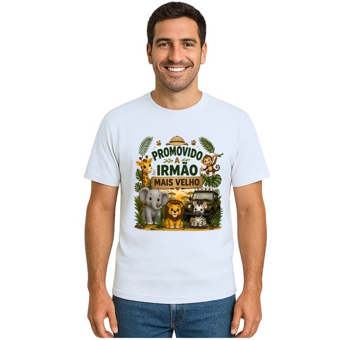 Camiseta Irmão Mais velho Safari Estampa Personalizada