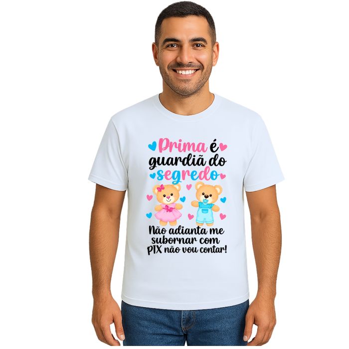 Camiseta Prima Guardiã do Segredo Estampa Personalizada