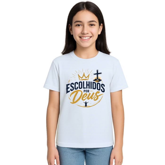 Camiseta Escolhidos Por Deus Estampa Personalizada