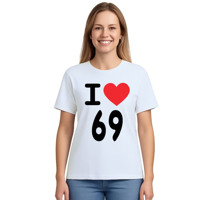 Camiseta I Love 69 Amo Meia Nove Estampa Personalizada