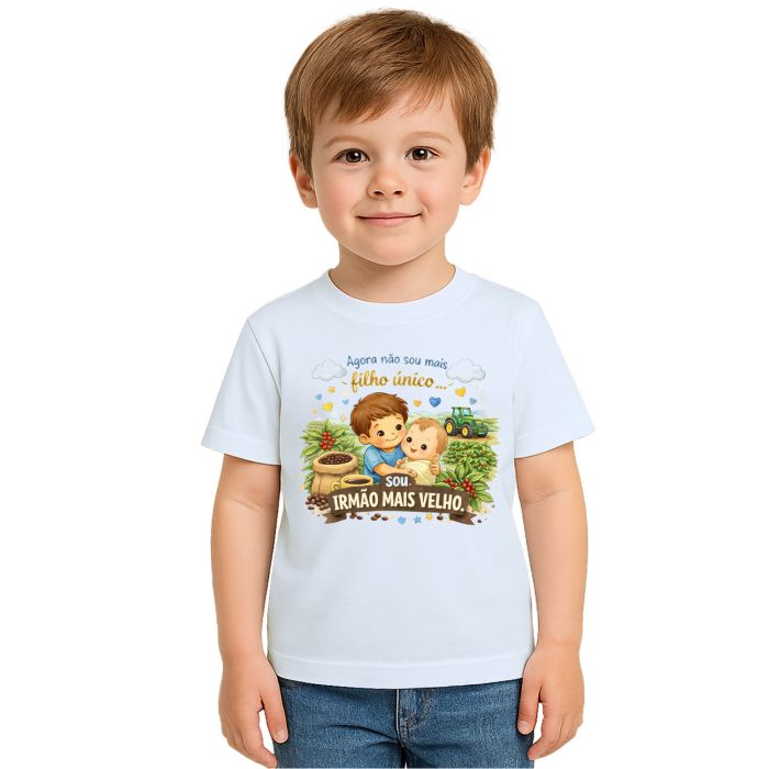 Camiseta Irmão Mais velho Fazendeiro Café Personalizada