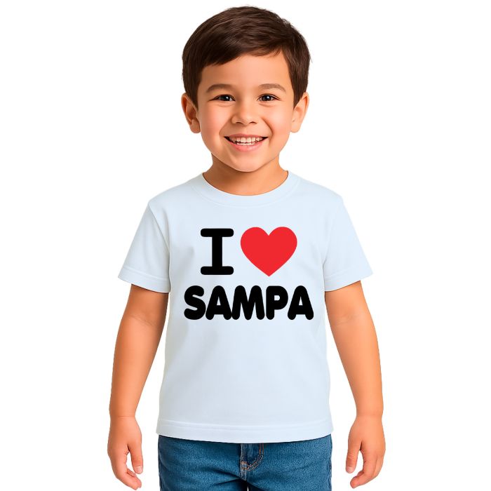 Camiseta Eu Amo Sampa I Love SP Estampa Personalizada