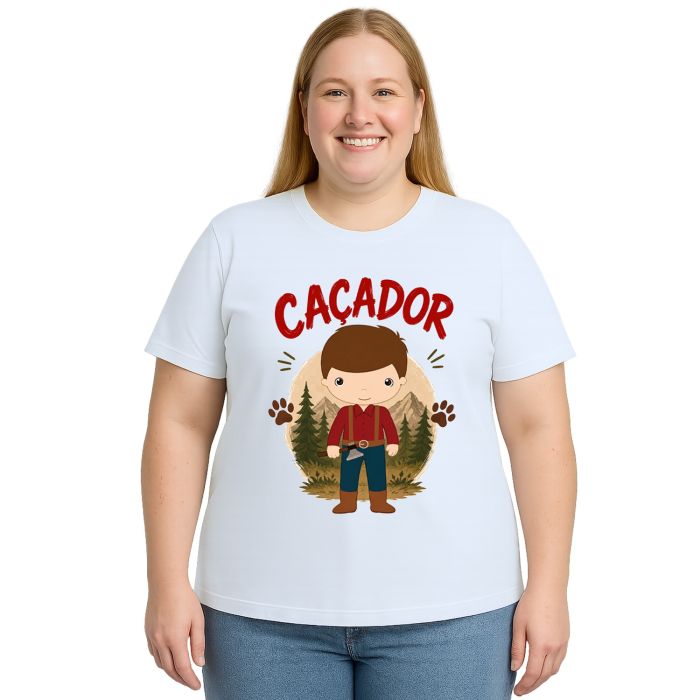 Camiseta Caçador Aventureiro Floresta Estampa Personalizada