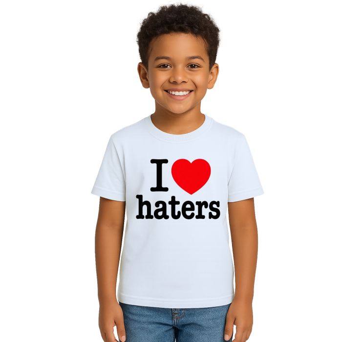 Camiseta I Love Haters Eu Amo Invejosos Personalizada