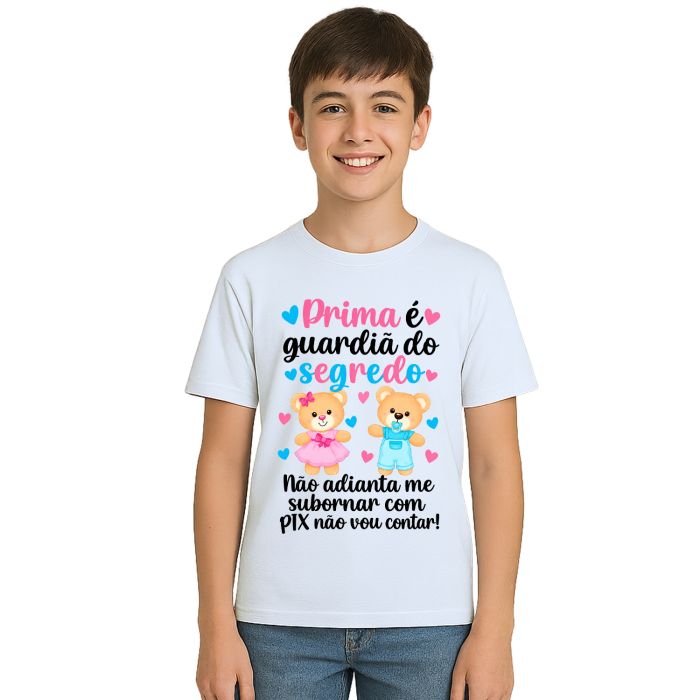 Camiseta Prima Guardiã do Segredo Estampa Personalizada