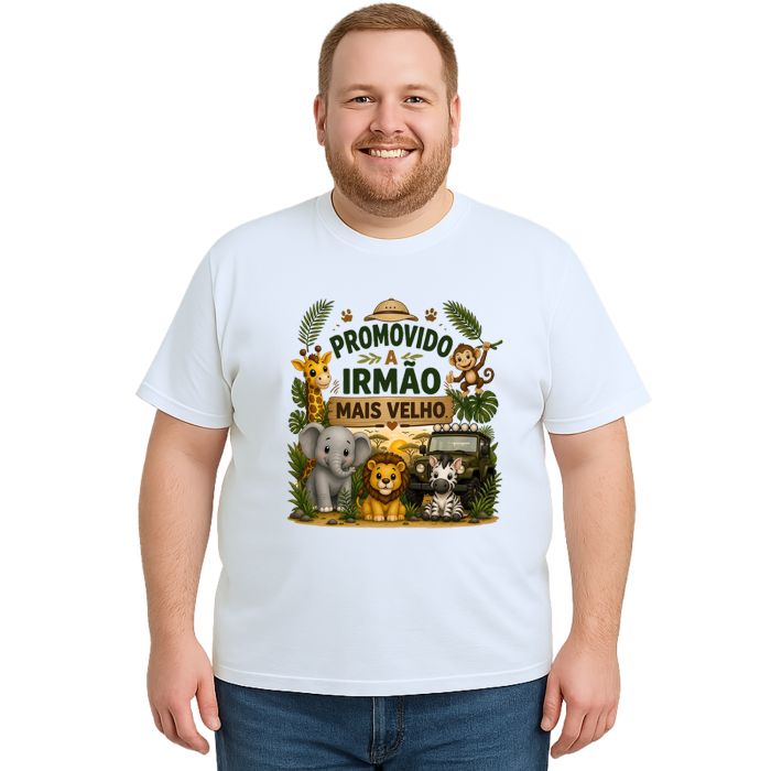Camiseta Irmão Mais velho Safari Estampa Personalizada