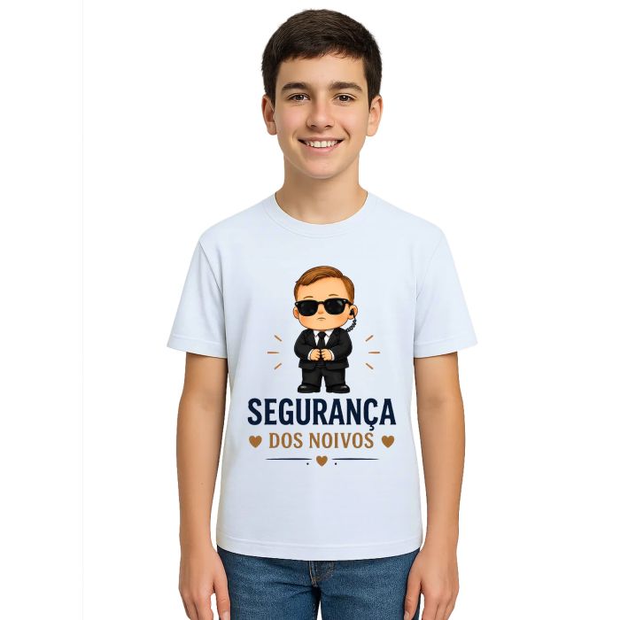 Camiseta Segurança dos Noivos Estampa Personalizada