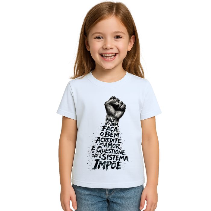 Camiseta Questione o Sistema Estampa Personalizada