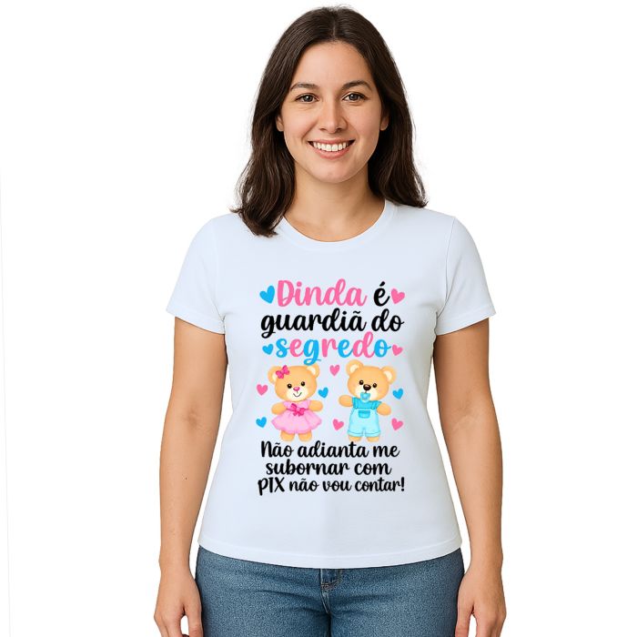 Camiseta Dinda Guardiã do Segredo Estampa Personalizada