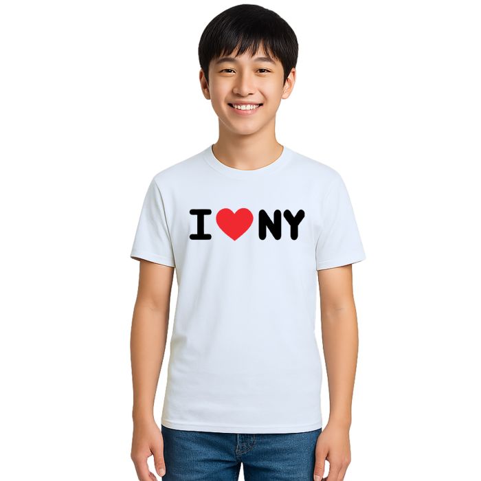 Camiseta I Love NY Eu Amo New York Estampa Personalizada