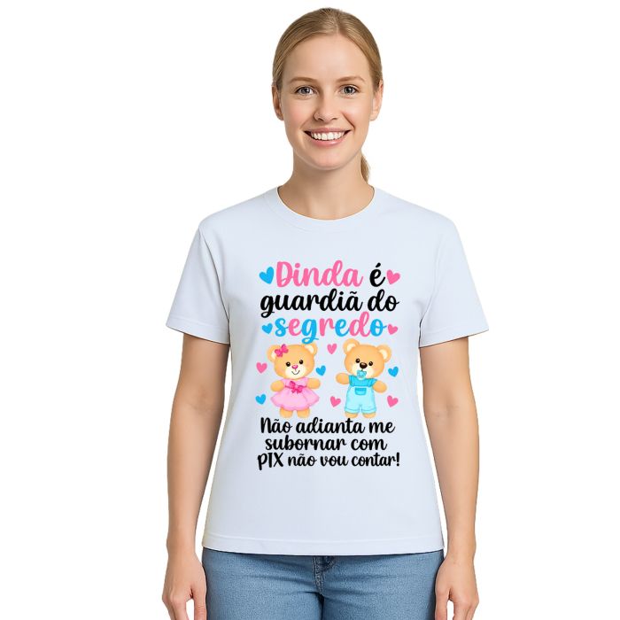 Camiseta Dinda Guardiã do Segredo Estampa Personalizada