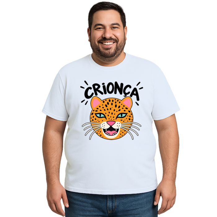 Camiseta Crionça Onça Criança Estampa Personalizada