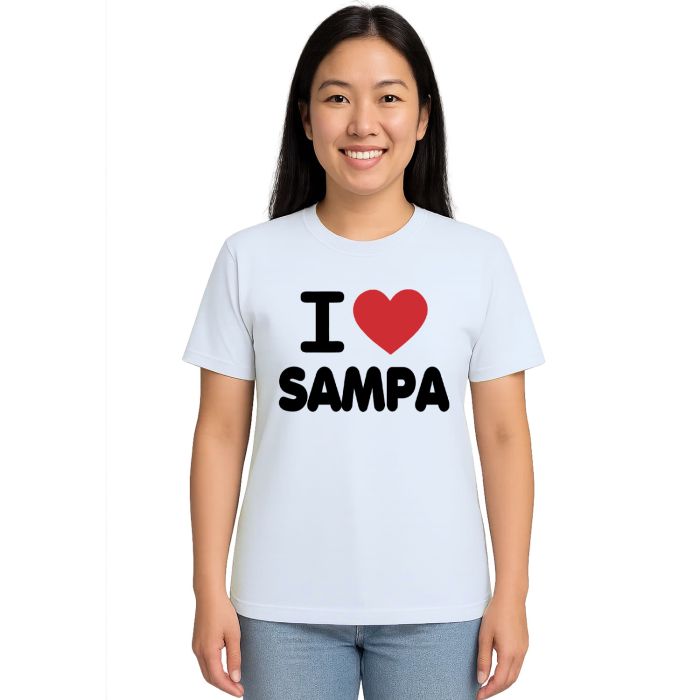Camiseta Eu Amo Sampa I Love SP Estampa Personalizada
