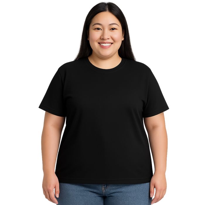 Camiseta Básica Lisa Algodão Malha Penteado Infinity