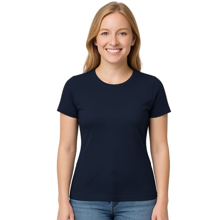 Camiseta Básica Lisa Algodão Malha Penteado Infinity