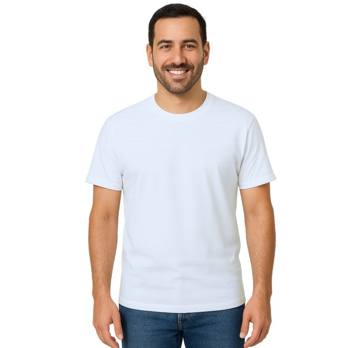 Camiseta Básica Lisa Algodão Malha Penteado Infinity
