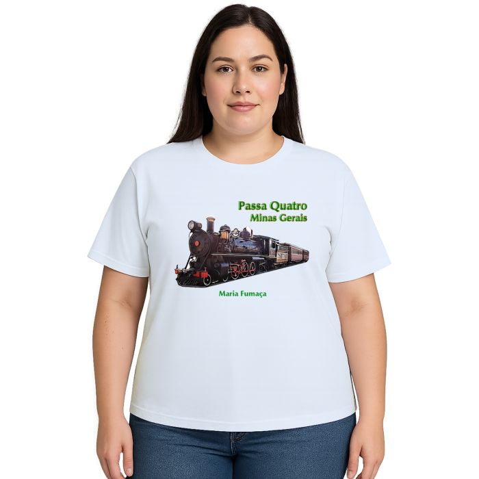 Camiseta Passa Quatro Maria Fumaça Estampa Personalizada
