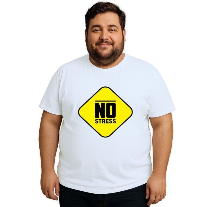 Camiseta No Stress Sem Estresse Estampa Personalizada