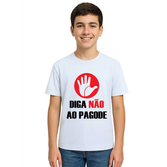 Camiseta Diga Não Ao Pagode Estampa Personalizada
