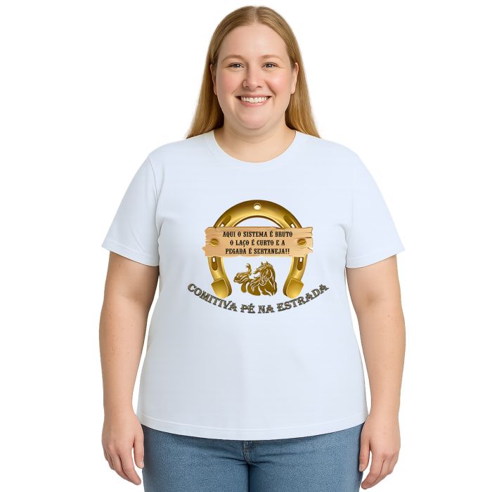 Camiseta Comitiva Pé Na Estrada Estampa Personalizada