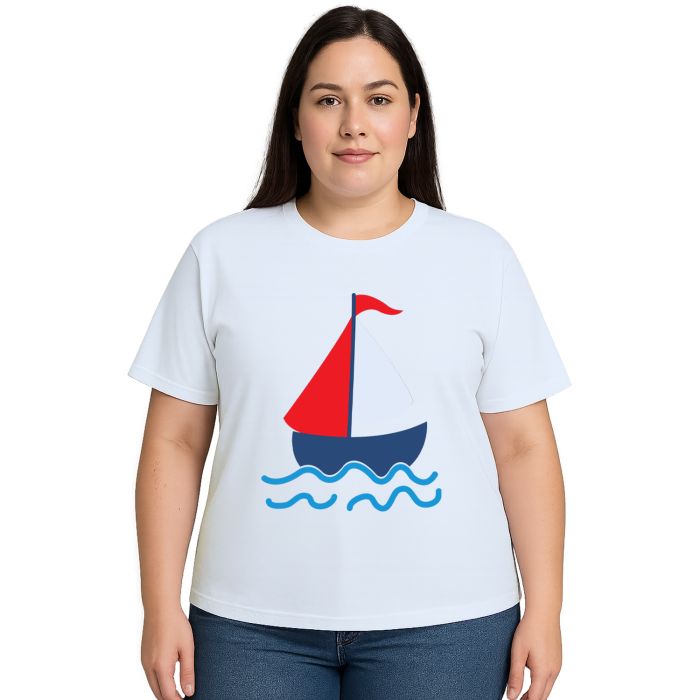 Camiseta Barquinho Caravela Barco Estampa Personalizada