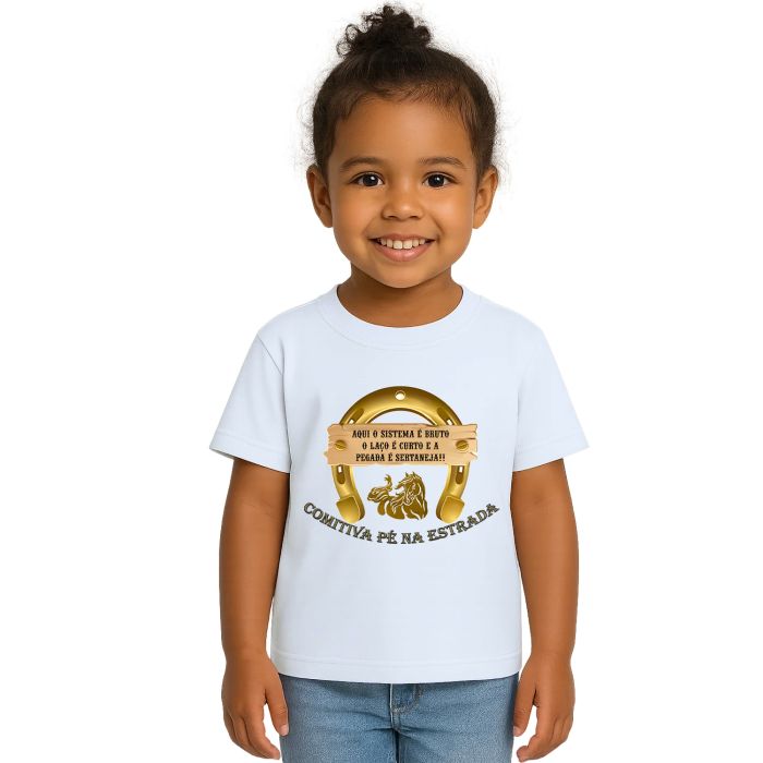 Camiseta Comitiva Pé Na Estrada Estampa Personalizada