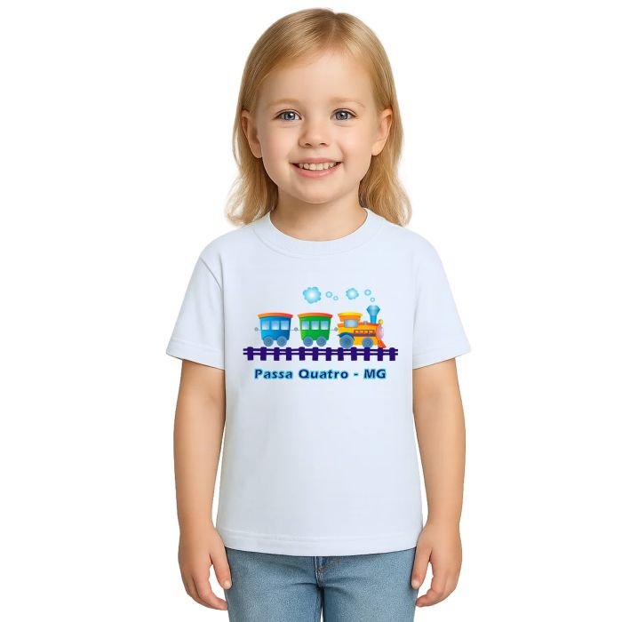 Camiseta Passa Quatro Trenzinho Estampa Personalizada