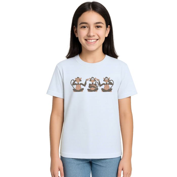 Camiseta Três Macacos Sábios Estampa Personalizada