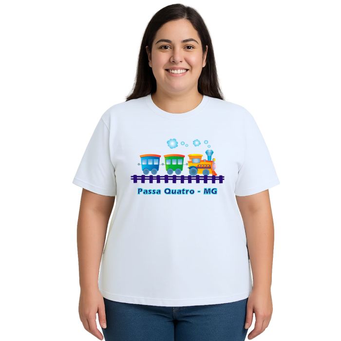 Camiseta Passa Quatro Trenzinho Estampa Personalizada