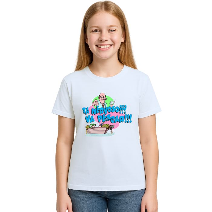 Camiseta Ta Nervoso Va Pescar Estampa Personalizada