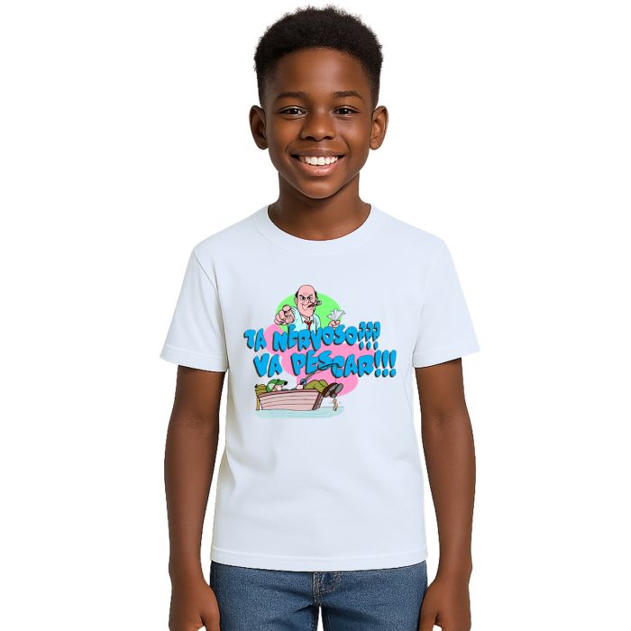 Camiseta Ta Nervoso Va Pescar Estampa Personalizada