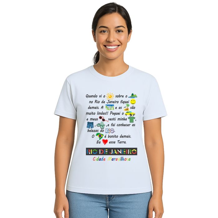 Camiseta Rio De Janeiro Cidade Maravilhosa Personalizada