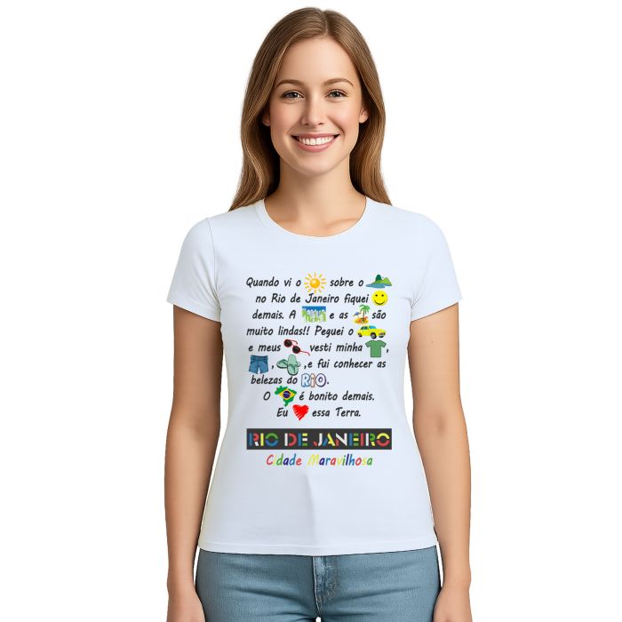Camiseta Rio De Janeiro Cidade Maravilhosa Personalizada