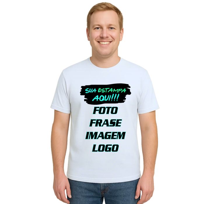 Camiseta com Foto Frase Imagem Logo Personalizada