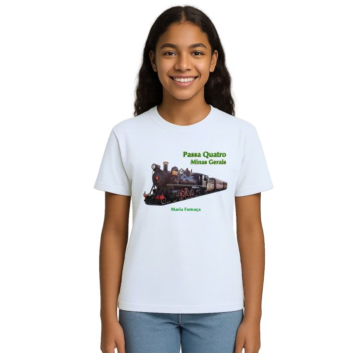 Camiseta Passa Quatro Maria Fumaça Estampa Personalizada