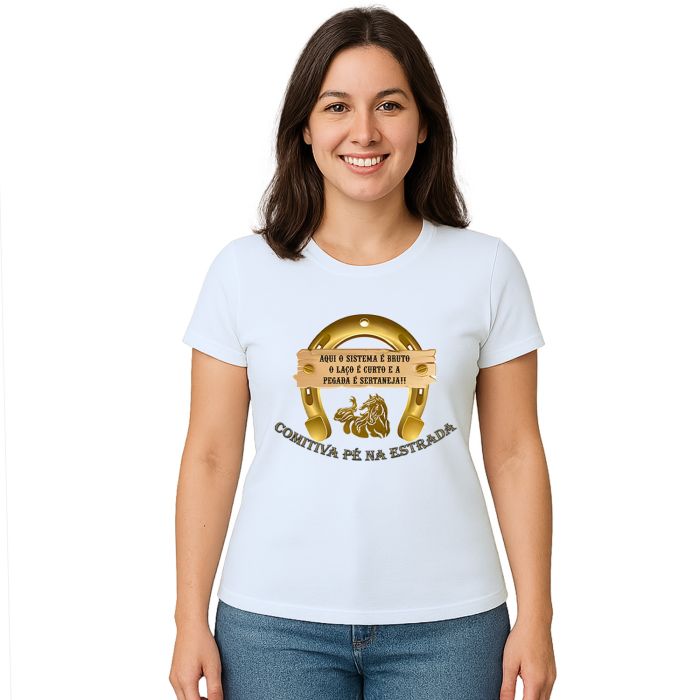 Camiseta Comitiva Pé Na Estrada Estampa Personalizada