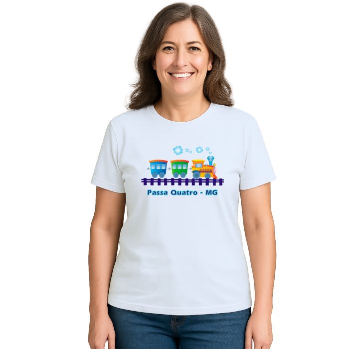 Camiseta Passa Quatro Trenzinho Estampa Personalizada