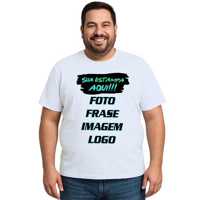 Camiseta com Foto Frase Imagem Logo Personalizada