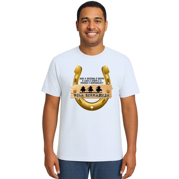 Camiseta Vida Sertaneja Country Estampa Personalizada