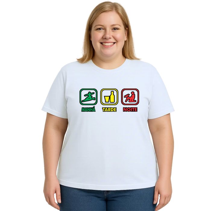 Camiseta Manhã Tarde Noite Surf Drink Sex Personalizada