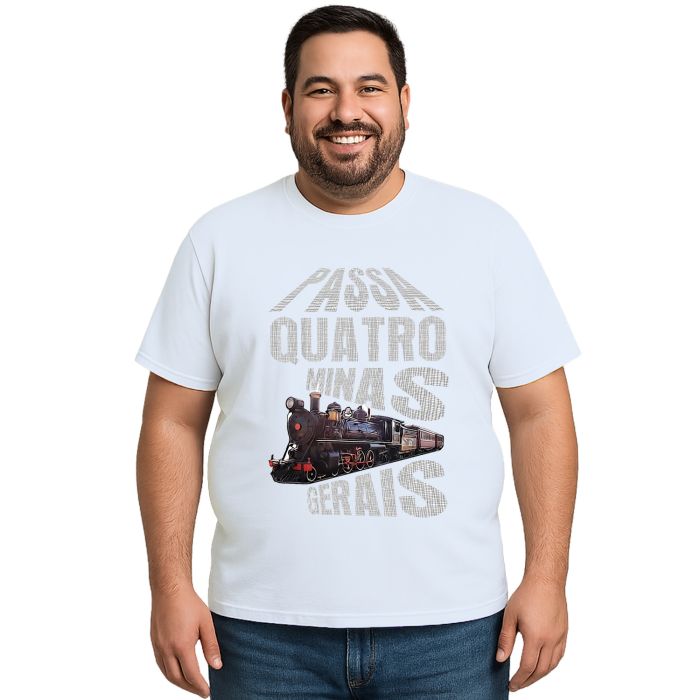 Camiseta Passa Quatro MG Trem Estampa Personalizada